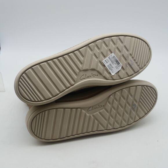 NEW Clarks Women's 8 Hollyhock Lane Faux Trim Leather Boots Pebble Brown Tan - Picture 7 of 9